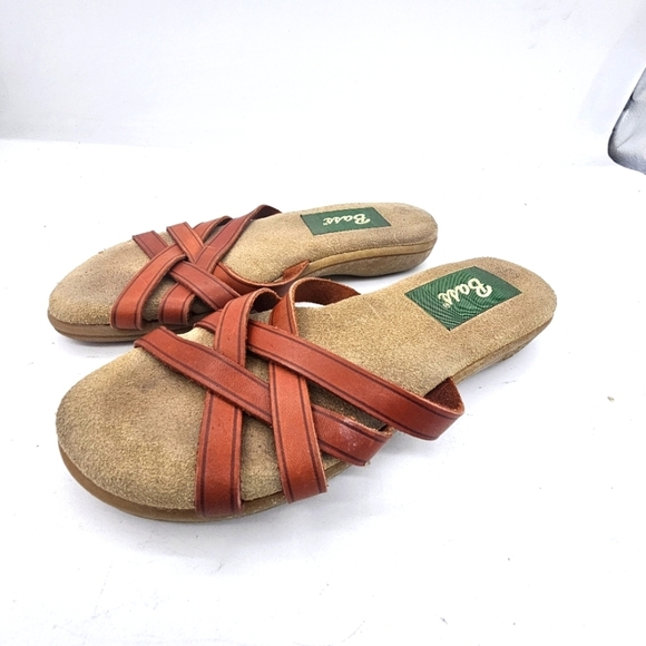 G.H. Bass & Co. Shoes - G.H. Bass Vintage 90’s Leather Sunjuns Strappy Flip Flop Sandals | Oxblood |